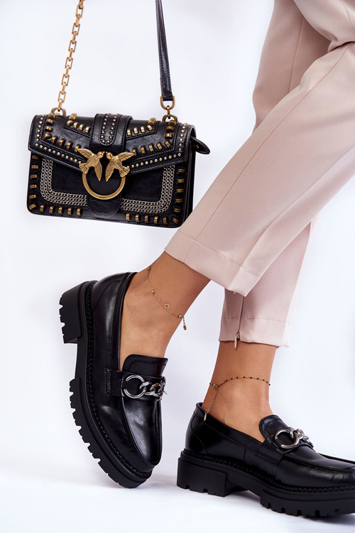 Жіночі лофери Шкіряні лофери La.Fi Black Willows