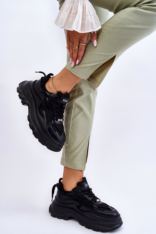 Спортивне взуття на масивній платформі GOE LL2N4030 Чорний