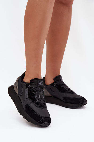 Шкіряні Жіночі Кросівки Big Star OO274562 Hi-Poly System Чорні