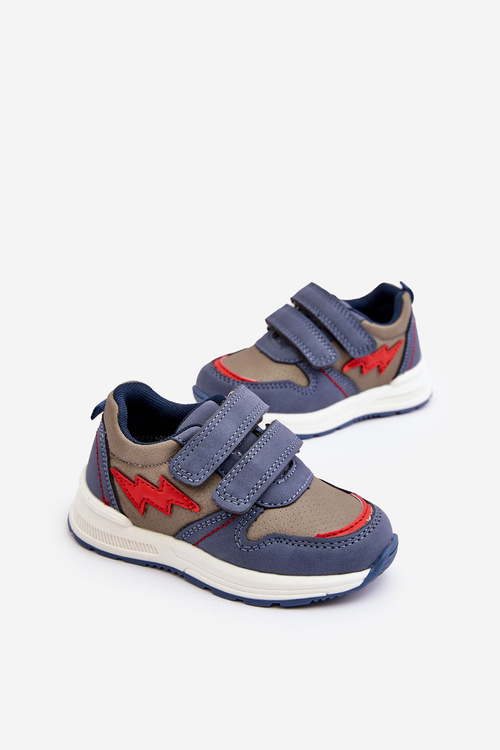 Дитяче спортивне взуття на липучці синього кольору Hemmani