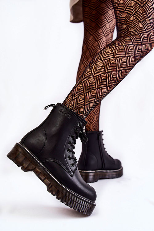 Чоботи жіночі на блискавці Big Star KK274537 Black