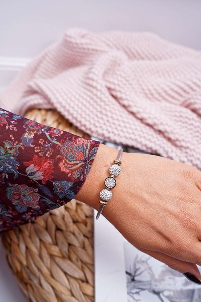 Жіночий браслет з цирконами Золотий Orteas