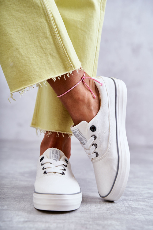 Жіночі тканинні кросівки Big Star KK274017 Білі