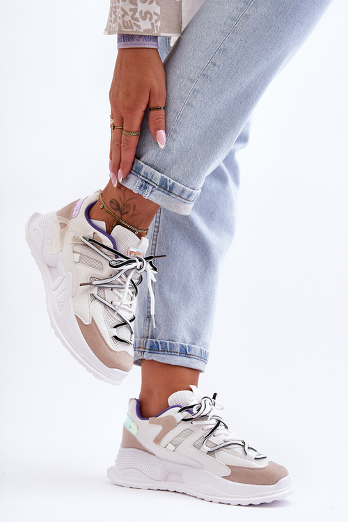 Шкіряне спортивне взуття на платформі Білий Sifel