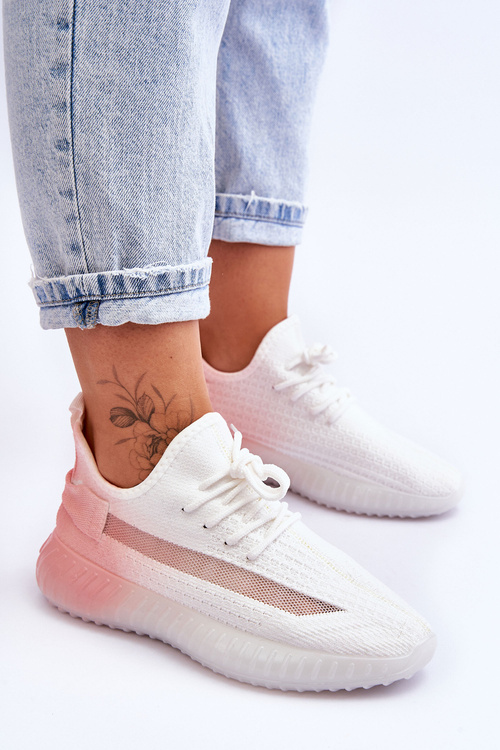 Білі та рожеві бостонські кросівки Ombre