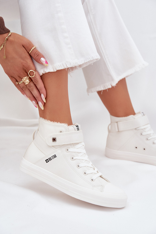 Шкіряні утеплені кросівки BIG STAR V274541FW білі