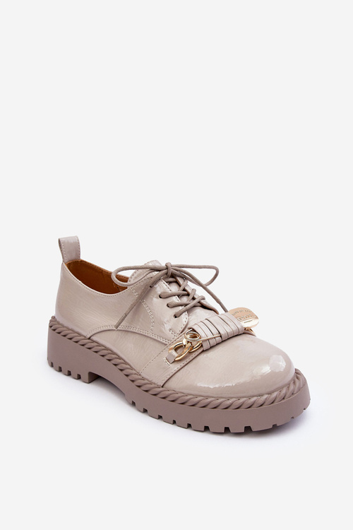 Жіночі глянцеві напівчеревики D&A MR870-81 сірі