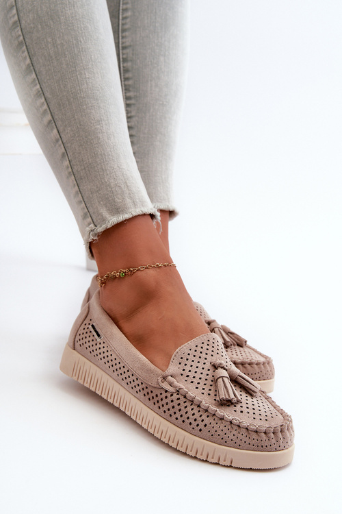 Жіночі легкі лофери з еко шкіри з вирізом Тінамі