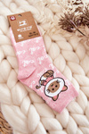 Шкарпетки жіночі бавовняні кошеня рожеві