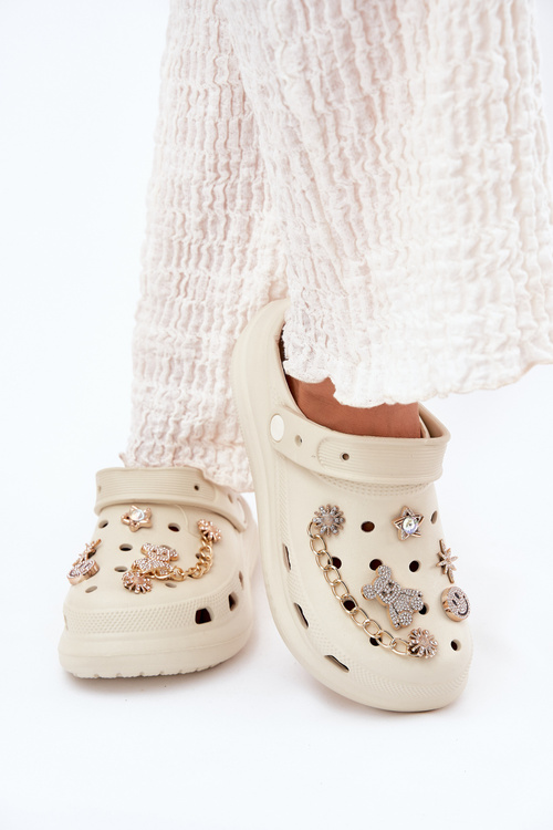 Жіночі Пінні Сандалі З Аксесуарами Бежеві Linaviela