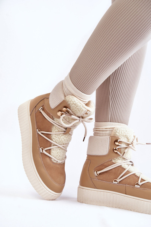 Жіночі зимові черевики La.Fi 280072TA-QN Бежеві