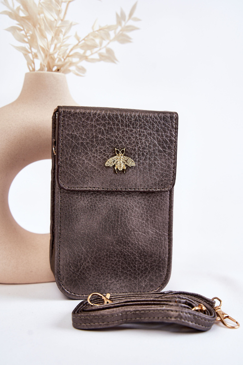 Гаманець маленький з орнаментом графіт Неліс