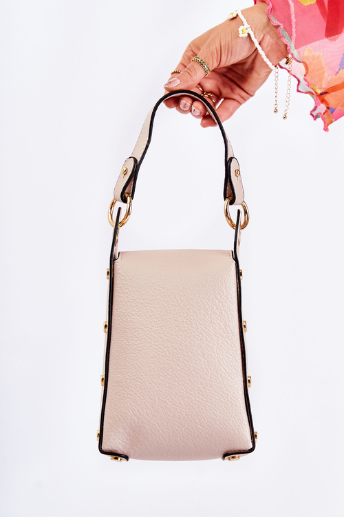 Маленька жіноча сумочка з орнаментом Ellies бежева