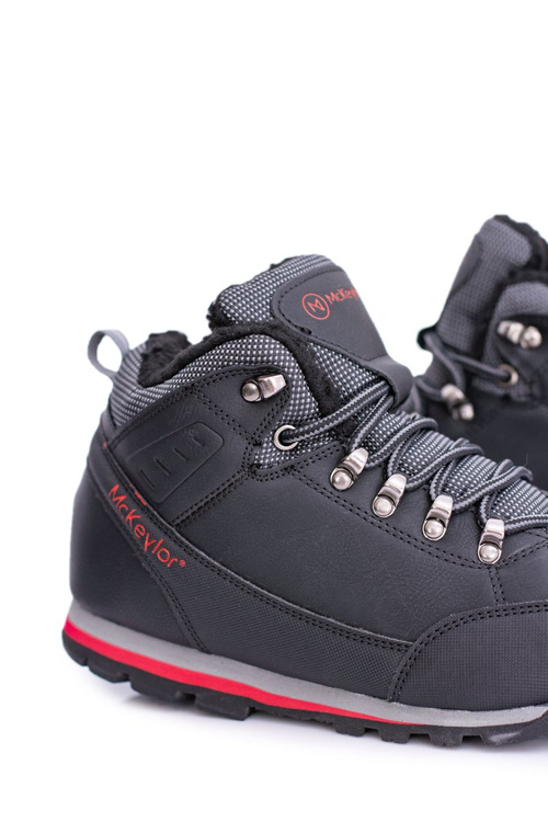 Чорні чоловічі трекінгові кросівки з утепленою флісом Reflex