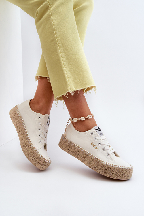 Кросівки з косою Lee Cooper LCW-24-44-2410 Білі
