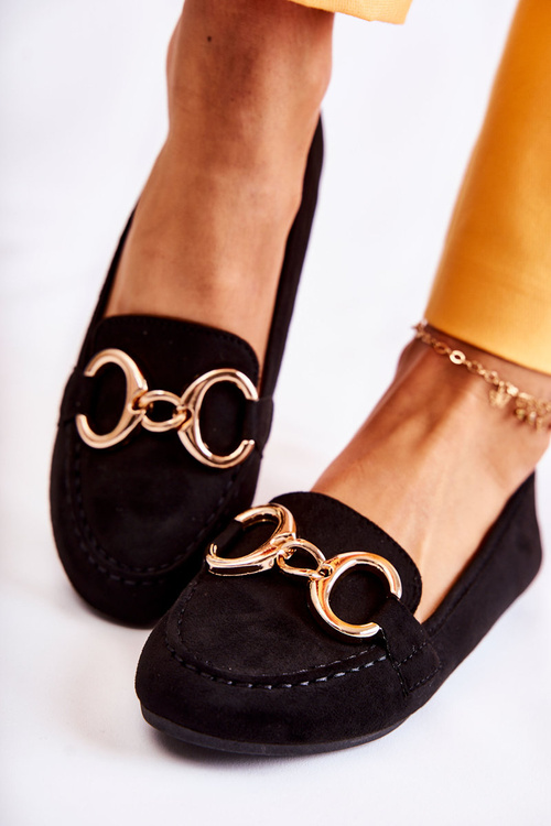 Жіночі замшеві лофери з декором Black Reality