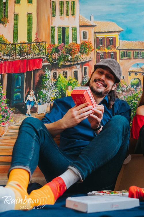 Веселкові шкарпетки для лазаньї 2 пари