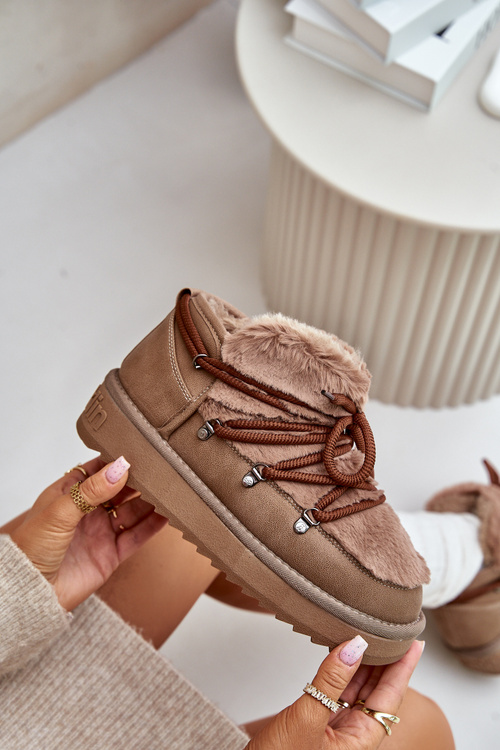 Низькі зимові черевики на платформі з хутром D.Franklin Brown DFSH370011