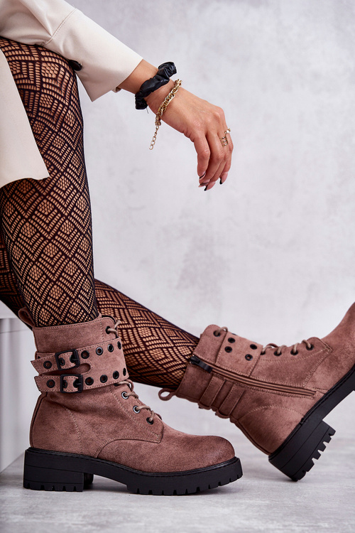 Жіночі замшеві теплі чоботи Яскраво-коричневі Silvor