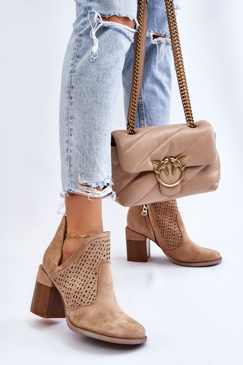 Чорні бежеві чоботи Layne