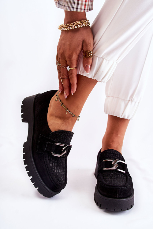 Модні замшеві лофери Light Black Rayhan