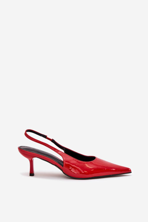 Лаковані Туфлі На Шпильці З Відкритою Пяткою Червоні Talira