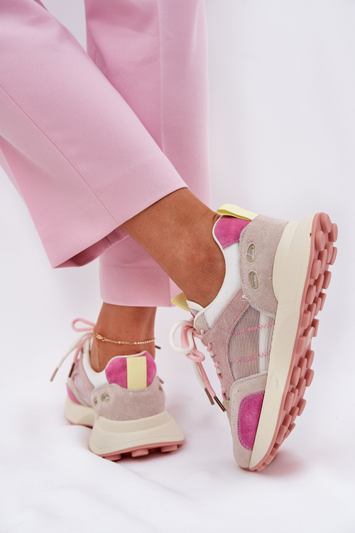 Замшеве Спортивне Взуття Кросівки Жіночі 66725 Багатокольорові Vinceza