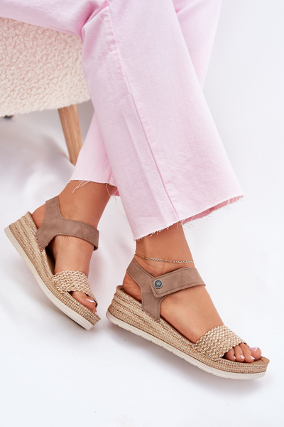 Жіночі Сандалі На Котурні Бежеві Inblu RV000014