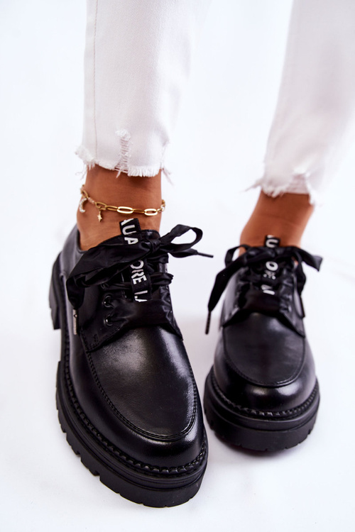 Жіночі шкіряні туфлі La.Fi 210004B-PU Чорні