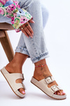 Жіночі босоніжки однотонні ZAXY HH285149 Світло-бежевий