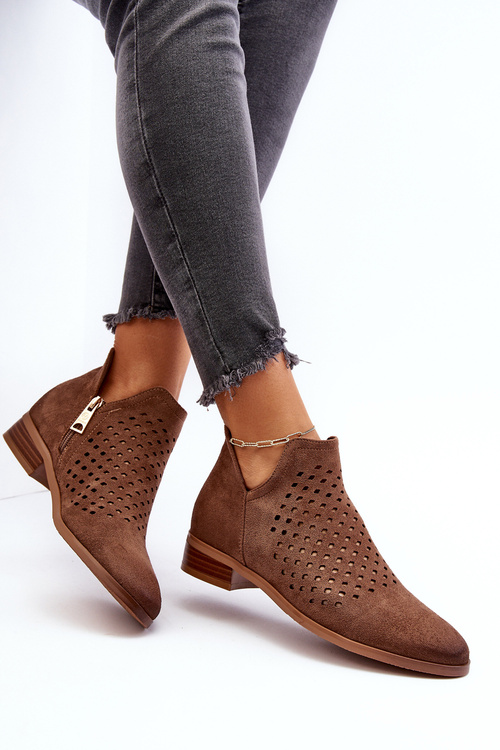 Жіночі замшеві чоботи на блискавці бежеві Belliano