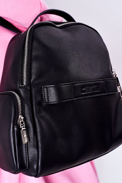 Шкіряний рюкзак / ниркова сумка 2в1 Big Star HH574056 Чорний