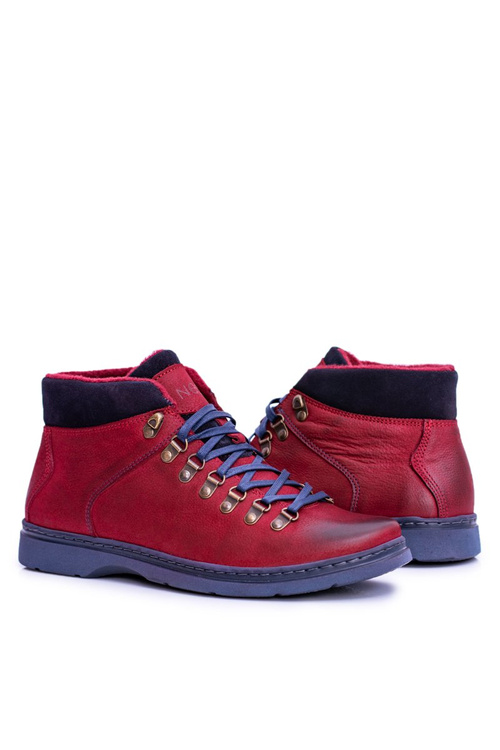 Чоловічі утеплені кросівки Neex Maroon Leather Timmo