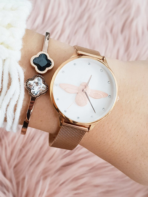 Жіночий годинник Michael John Pink Gold Stuart