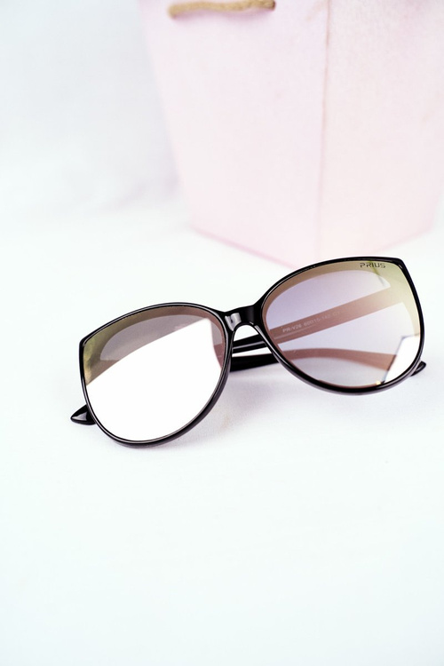 Чорні жіночі сонцезахисні окуляри Prius PR-V26 Pink Glitter
