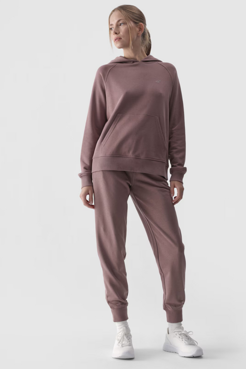 Жіноча толстовка на блискавці, бавовна 4F, рожева 4FWMM00TSWSF1467-56S