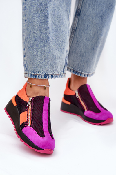 Шкіряні Кросівки на Платформі Maciejka Чорні 06853-15