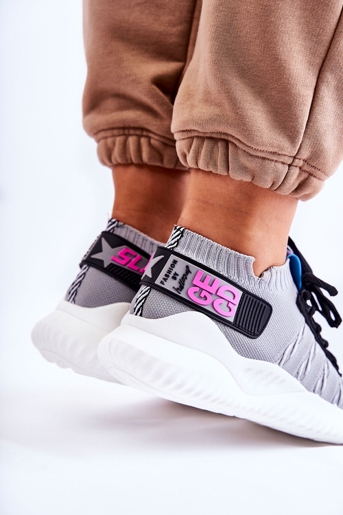 Жіноче спортивне взуття сліпони сірі Klayra