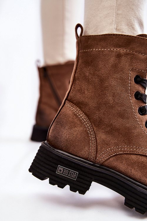 Жіночі замшеві чоботи Big Star KK274504 Коричневі