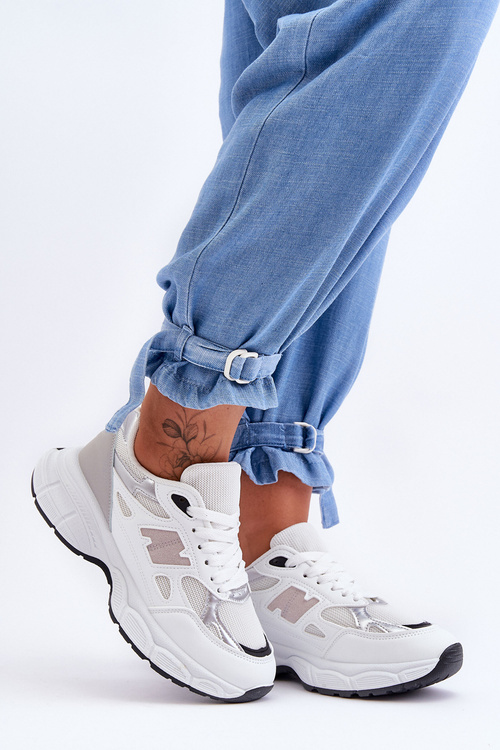 Жіночі стильні сітчасті кросівки Біла Венеція