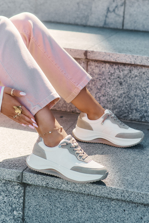 Жіночі Замшеві Кросівки На Платформі Big Star RR274A344 HI-POLY SYSTEM Бежеві