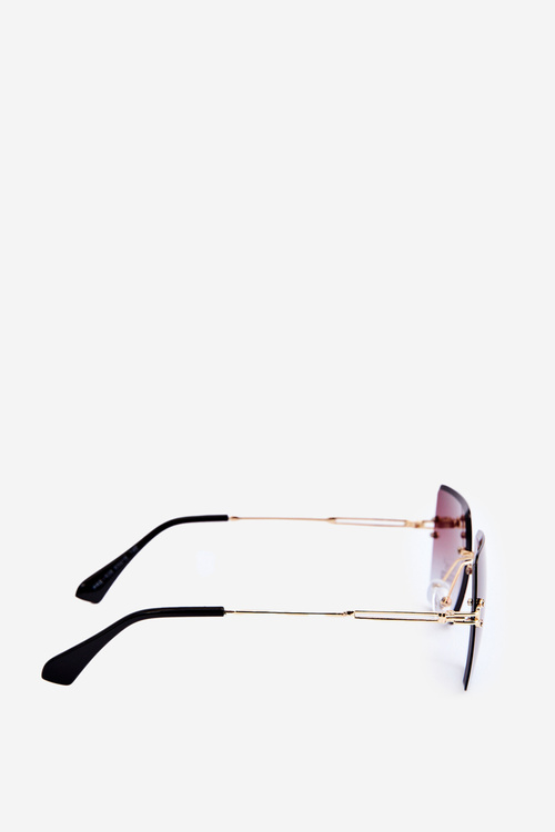 Жіночі сонцезахисні окуляри з градієнтними лінзами UV400 золото-коричневого кольору