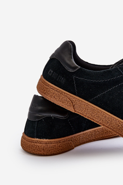 Чоловічі низькі кросівки з екошкіри Big Star NN174284 Чорні