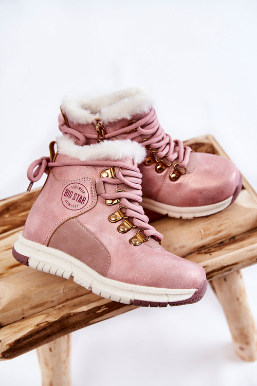 Чоботи дитячі утеплені на блискавці Big Star KK374177 Pink