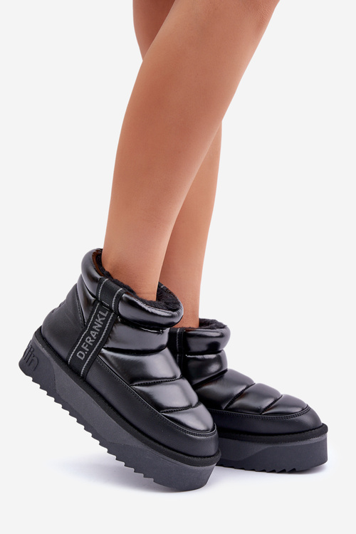 Низькі Снігові Черевики На Грубі Підошві D.Franklin Чорні DFSH371011