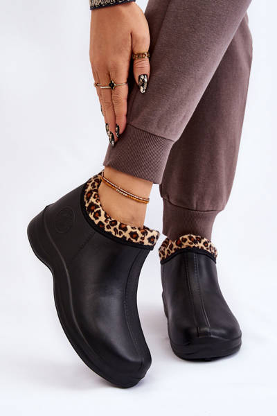 Жіночі теплі дощові черевики Spots Black Izera