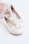 Дитячі лаковані балетки з бантом White Zolly