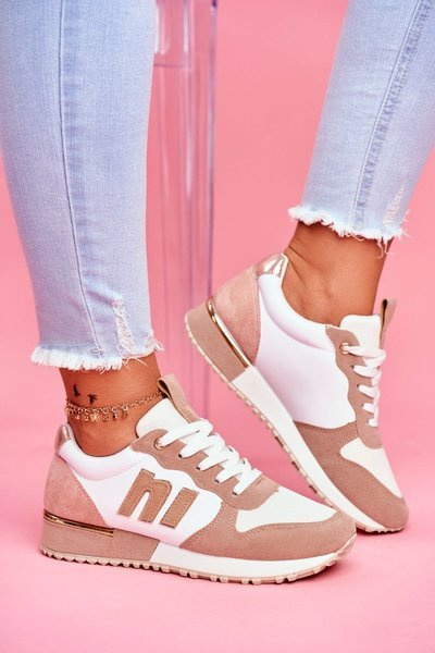 Жіночі спортивні кросівки Бежево-рожеві Maddie