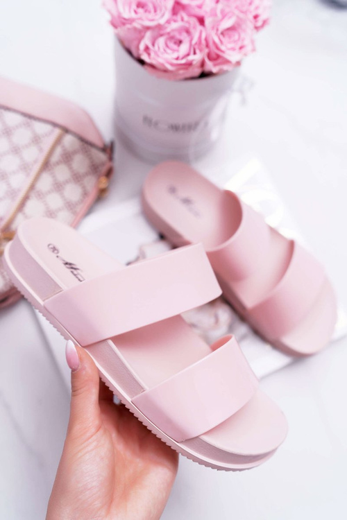 Жіночі шльопанці рожеві Viane