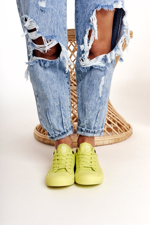 Жіночі класичні низькі кросівки BIG STAR AA274012 Лайм